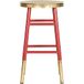 Safavieh Pallas barkruk 34 x 34 x 60.96 cm rood/goud.