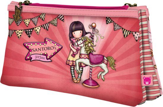 Gorjuss Double Carry-all Carousel Salmon (21.5 x 11,5 x 5 cm)