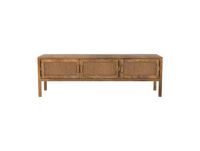 Meuble TV en bois de manguier et cannage 140 cm