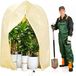 Famanu - Housse thermique pour plantes - Protège les plantes du gel - Intissé résistant - Blanc 1 pièce