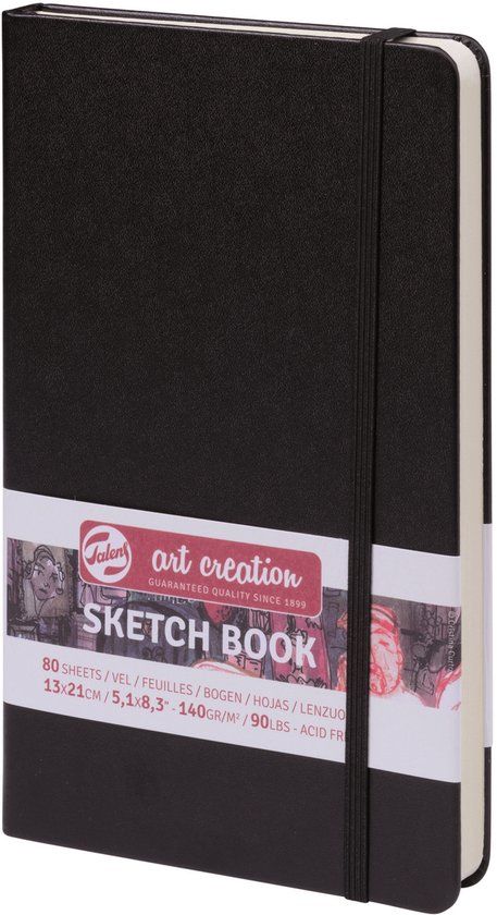 Talens Art Creation Schetsboek Zwart 13 x 21 cm 140 g 80 Vellen