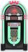 Jukebox platine vinyle et système audio - Éclairage LED - Bluetooth, USB et SD/MMC - Lecteur CD - Radio AUX et FM avec PLL - 4 roulettes pivotantes