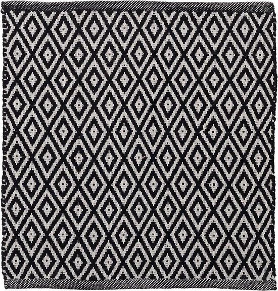 Sealskin Trellis Badmat - 60x60 cm - Zwart - Katoen - Vierkant