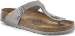 Birkenstock Gizeh SFB NU Regular Femme Tongs Cuir Gris Taille 38