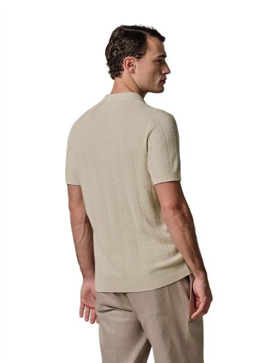 Profuomo Poloshirt Korte Mouw Beige