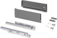 Emuca Protone buitenste lade 30kg , Geleiders met totaal openings- en dempingssysteem, hoogte 131mm, diepte 400mm, Staal, Antracietgrijs