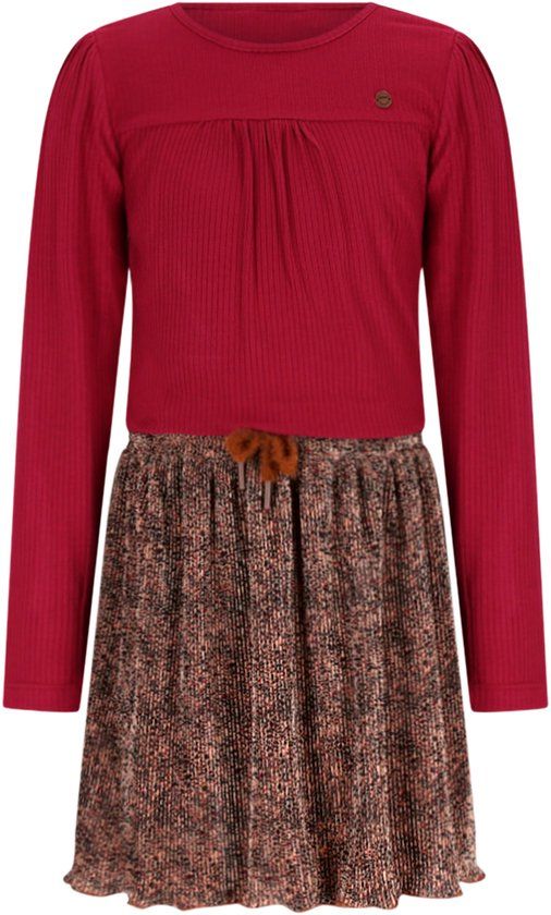 NONO N509-5801 Meisjes Jurk - Maat 116 - Taupe