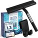 WISCHMA Essuie-glace silicone avec support adhésif - Noir