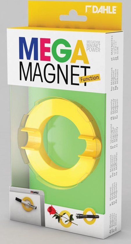 Dahle Mega Magnet Circle XL - Geel - 6 stuks