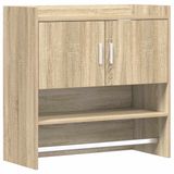 vidaXL Wandplank Muurmontage Sonoma Eiken 80 x 36 x 80 cm Bewerkt hout