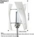 Merkloos / Sans marque Corvance BV Verticale Windturbine – Windgenerator – Windmolen – Energie Generator – Alternatieve Energie – 3000W Vermogen – Hybride MPPT Controller – Geschikt voor 48V Systemen