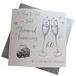 WHITE COTTON CARDS WA60M & to My Mum Dad On Your Diamond Anniversary, 60e verjaardag, handgemaakt