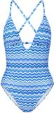 Triumph Red Label Mix & Match Summer gestreept zwempak voor dames, helder blauw, maat 40C