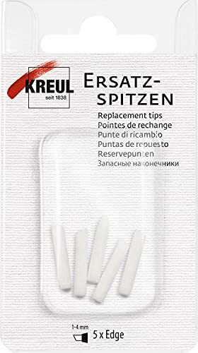 Kreul 17984 - reservepunten rand, 5 stuks, lijndikte 1 tot 4 mm, geschikt voor Triton acryl markers rand, Solo Goya Masking Marker medium, glas & porselein Classic kalligrafie