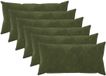 vidaXL Coussin 6 pièces HEERLEN Vert 40 x 70 cm Microfibre Polaire