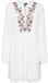 VERO MODA VMMINA EMB L/S SHORT DRESS WVN EXP GA Mini jurken Wit Gebloemd Lange mouw Viscose L