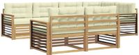 vidaXL - Hoek loungeset - 7 zitplekken - Wit en crème - Polyester