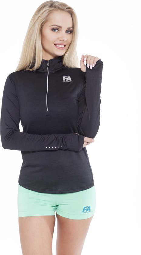 Fitness Authority Sportlongsleeve Dames Zwart