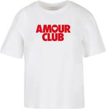 Miss Tee Dames-T-shirt Amour Club Heart MST336 Wit XL