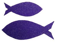 Petra's Bastel News 50-delige visset, 2 verschillende maten, glittervilt, eenzijdig glitter, fliz, paars, 18 x 12 x 5 cm