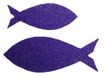 Petra's Bastel News 50-delige visset, 2 verschillende maten, glittervilt, eenzijdig glitter, fliz, paars, 18 x 12 x 5 cm
