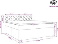 vidaXL Boxspringbed met matras Donkergroen 140 x 200 cm Fluweel