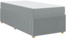 vidaXL Bedframe met matras, lichtgrijs, 80 x 200 cm, stof