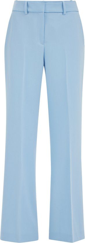 WE Fashion Dames wide leg pantalon - Lichtblauw