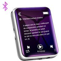 ELVANZA Speler met volledig scherm, draagbare Bluetooth MP4, compatibel met TF-kaart, lossless muziekspeler, 8 GB, zilveren Bluetooth-versie
