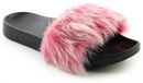 UGG Sandalen Royale für Damen, aus Kunstpelz, schwarz und rosa, Größe 36