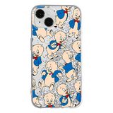 ERT GROUP mobiel telefoonhoesje voor Apple Iphone 14 Looney Tunes Porky Pig 001 met glitter overloopeffect