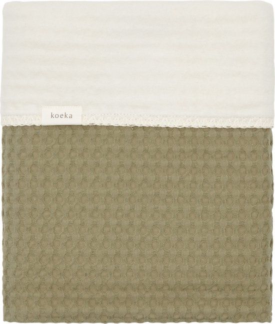Koeka Amsterdam Wiegdeken - Wafelstof Katoen - Groen - 75x100 cm
