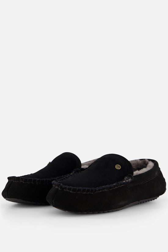 Warmbat Earlod Suede Heren Sloffen - Zwart