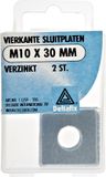 Deltafix Sluitplaat Vierkant Verzinkt M10 x 30 mm x 2.5 DIN 436 2 st.