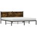 Maison Exclusive - Cadre de lit en métal sans matelas chêne fumé 180x200 cm