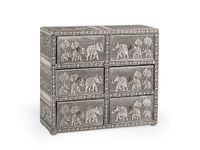 H&H Giaya Houten en Aluminium Commode, 6 plaatsen, 7,5 x 20 cm