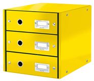 Leitz Ladekast, 3 Laden, A4, Click And Store, 60480016 - Geel
