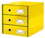Leitz Ladekast, 3 Laden, A4, Click And Store, 60480016 - Geel