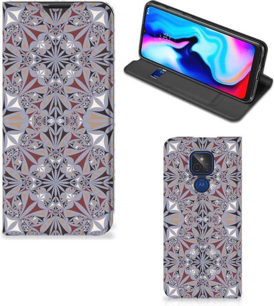 B2Ctelecom Flipcover Motorola Moto G9 Play - Flower Tiles - Book Case