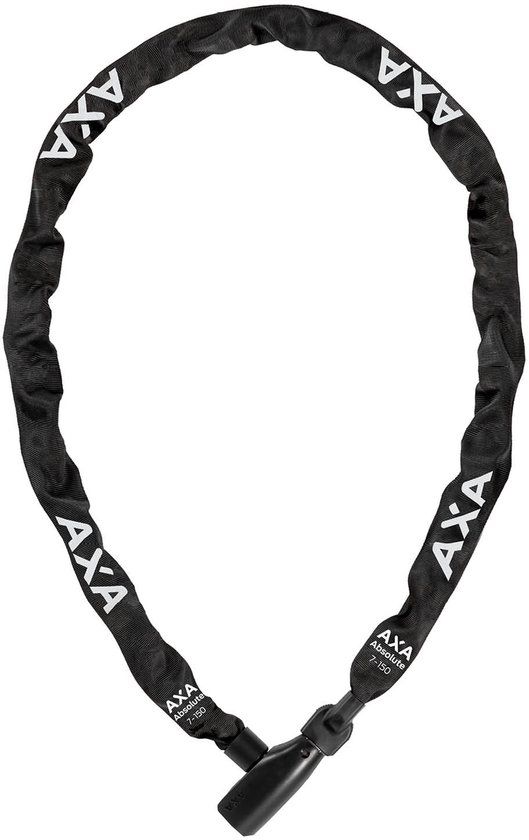 AXA Absolute 7-150 Kettingslot – Fietsslot met extra lange stalen ketting – Sterk slot voor fiets en kinderfiets - Inclusief sleutelservice – 150 cm