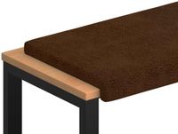 vidaXL Coussin de banc en suédine synthétique marron 110 cm
