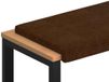 vidaXL Coussin de banc en suédine synthétique marron 110 cm