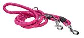 Bobby Walk Hondenriem met karabijnhaak, robuust nylon, 3 lengtes, fuchsia, 189 x 1,2 cm