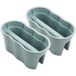 KHW Jardinière de balcon »Flowerclip XL«, lot de 2 (vert menthe pastel)