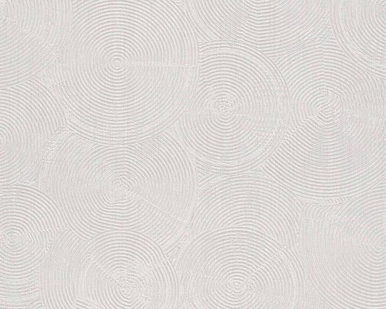 CIRKELS BEHANG - Grafisch grijs wit metallic - A.S. Création Metropolitan Stories 2