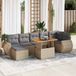Prolenta Maison Exclusive - Tuinset voor in de tuin, 8-delig, met kussens, beige, van polyrotan