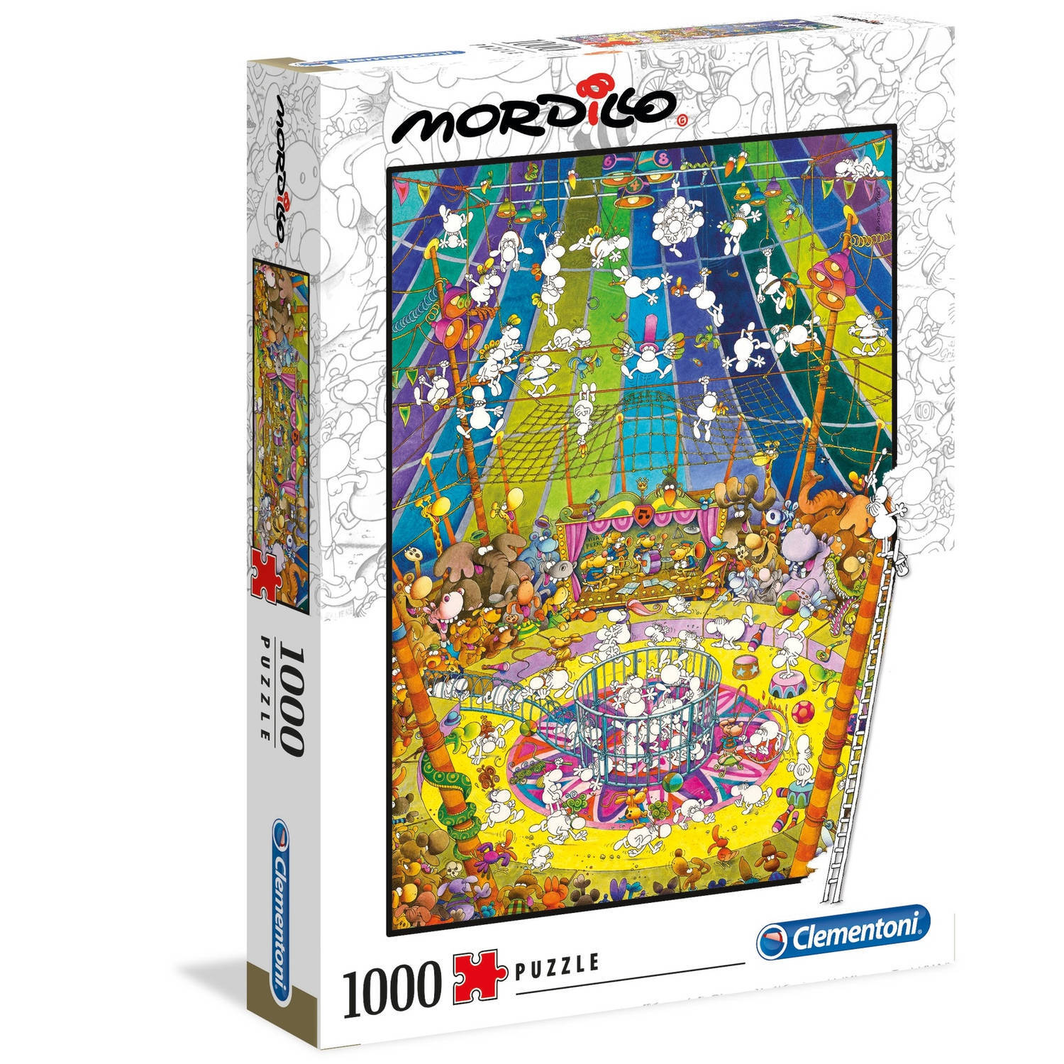 Clementoni Legpuzzel - Mordillo Puzzel Collectie - The Show - 1000 Stukjes, puzzel volwassenen