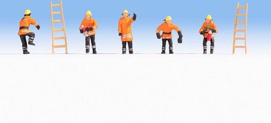 NOCH 15022 H0 Orange Protective Clothing Figures Painted, Standing