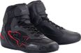 Alpinestars Faster-3 Rideknit Chaussures de moto Noir Gris Foncé Rouge Vif - Taille US 9