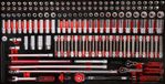 KS BRILLIANT TOOLS 813.0165 3/8'' dopsleutelset in schuimrubberinleg, 165-dlg